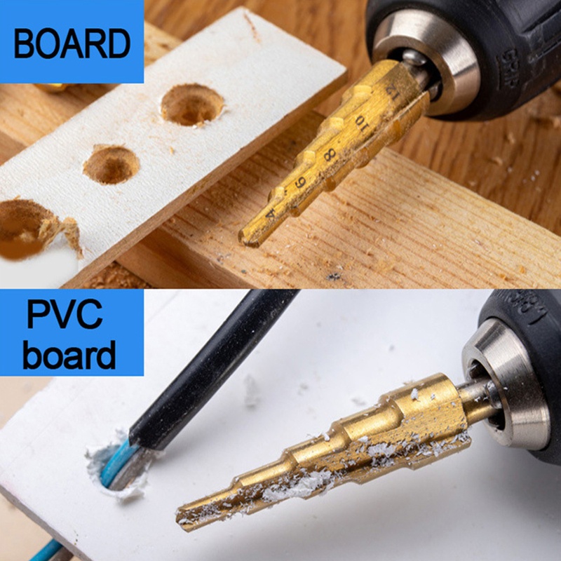 Bộ 3 Mũi Khoan HSS Phủ Titan DIY Chuyên Dụng