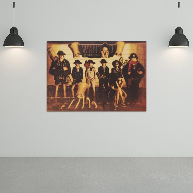 Tmdbyx Tranh Giấy kraft Trang Trí Quán Cà Phê Hình One Piece Phong Cách retro
