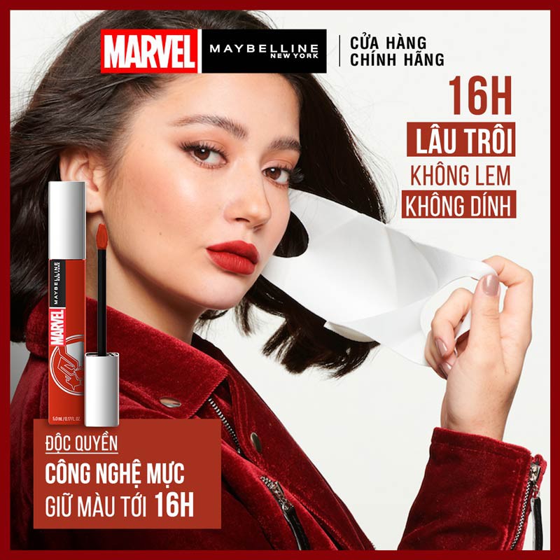 Son Kem Lì 16H Lâu Trôi Maybelline Super Stay Matte Ink (Phiên Bản Giới Hạn Marvel)