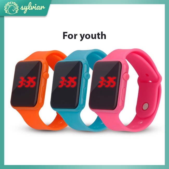 Đồng Hồ Đeo Tay Điện Tử Màn Hình LED Dây Silicone Dành Cho Nam Và Nữ