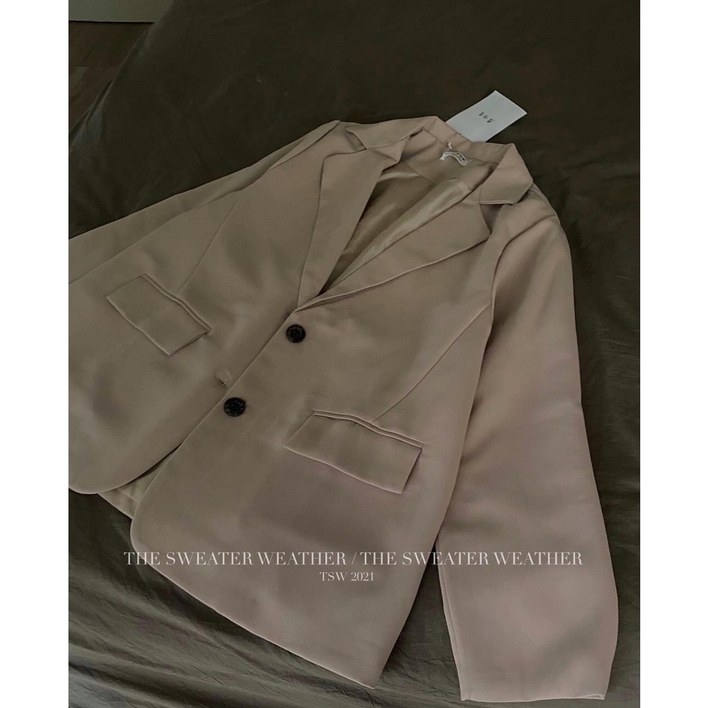 Áo khoác Blazer nữ Mee- Áo Vest chất kaki 2 lớp- Dáng rộng khoát ngoài phong cách Hàn Quốc | BigBuy360 - bigbuy360.vn