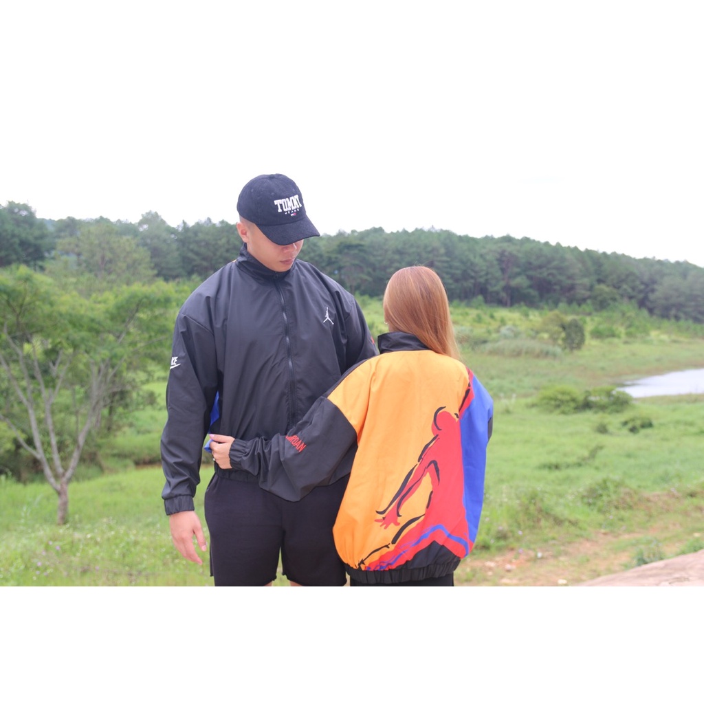 Áo Khoác Jacket Nike x Jordan Vintage Nam Nữ Vải Dù 2 Lớp Cao Cấp LBsar