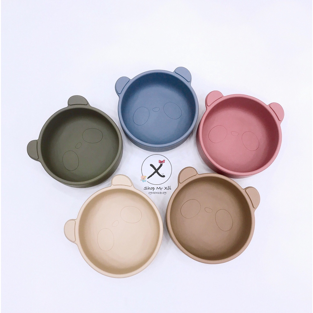 Bát ăn dặm hình gấu có đế chống đổ Bar-Rot