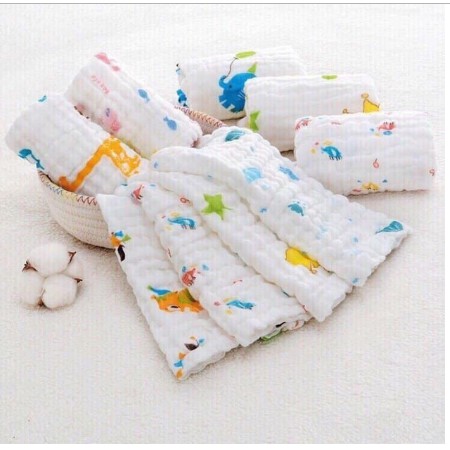 Khăn Mặt Xô 6 Lớp Rửa Mặt Cho Bé
