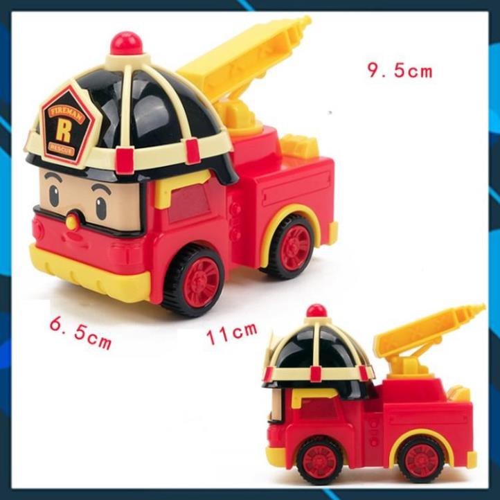 Bộ 4 xe ô tô mô hình nhân vật Robocar Poli chạy đà đồ chơi trẻ em