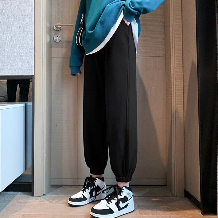 Quần Jogger Basic Pant Ulzzang Unisex Jogger Trơn Bo Lai - MM
