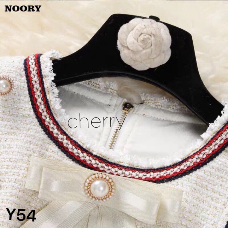 Váy dạ tay phối Y54