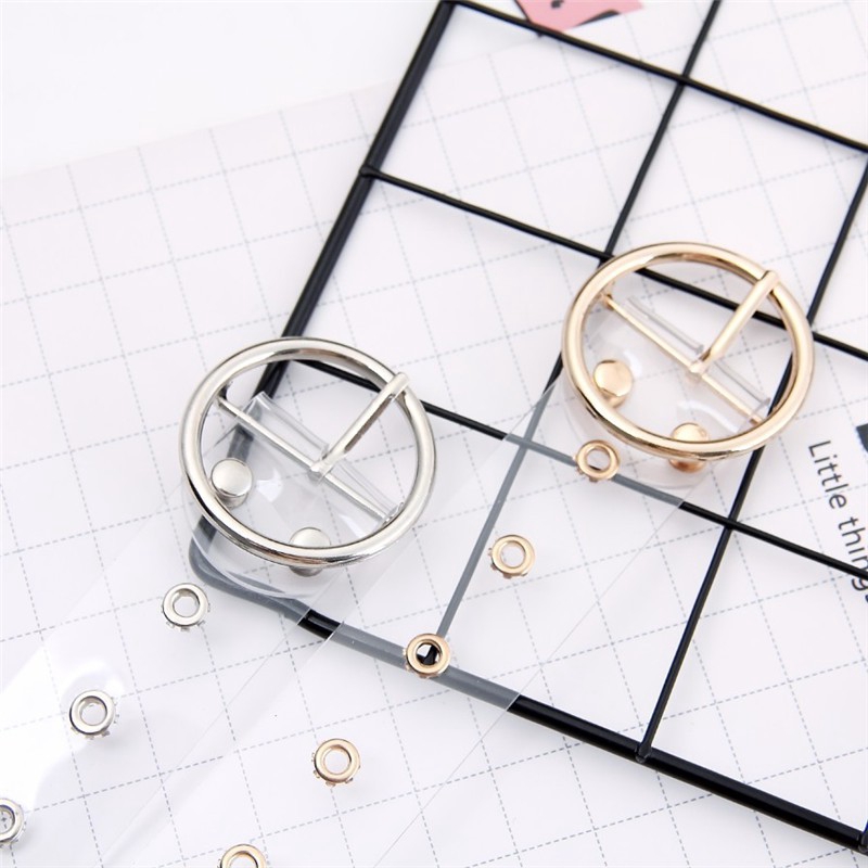 Thắt Lưng Trong Suốt Khóa Tròn/Vuông/Trái Tim Thời Trang Cho Nữ