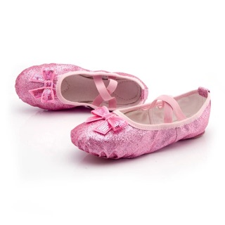 Giày múa ballet kim tuyến nơ hồng siêu xinh dành cho các nàng công chúa nhỏ❤️❤️