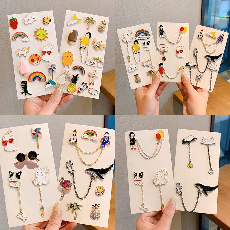 Ghim cài áo thiết kế kiểu dáng hoạt hình phong cách Nhật Bản hợp thời trang