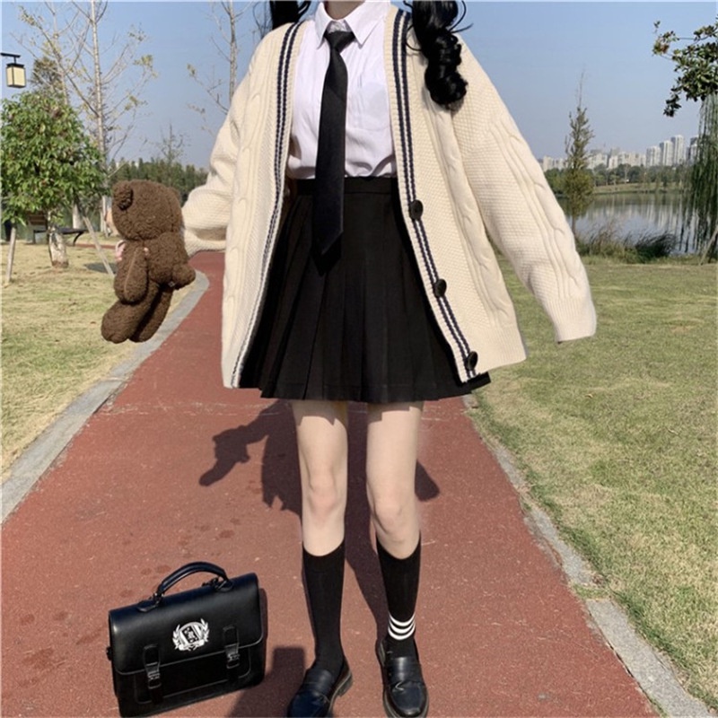 Áo Khoác Cardigan Dệt Kim Dáng Rộng Phong Cách Hàn Quốc Thời Trang Xuân Thu Cho Nữ OOP127