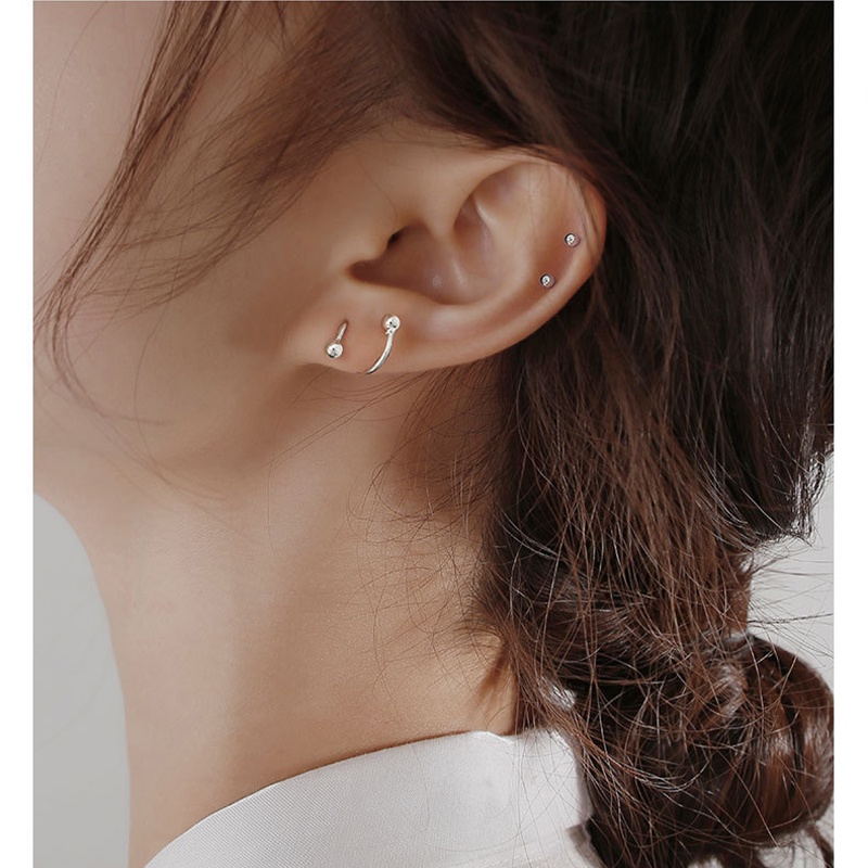 Bông Tai MAYEBE LAVEND Thép Titan Mạ Vàng 18k Hàn Quốc