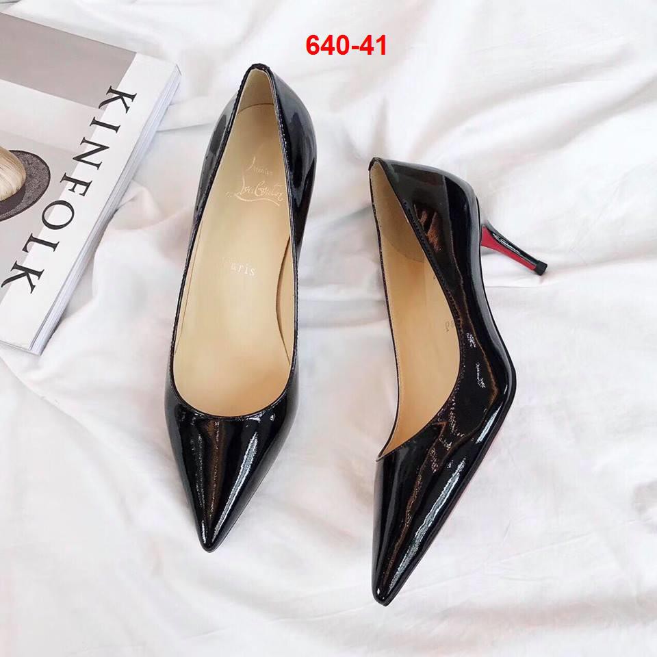 [Mã FASHIONG10 giảm 10k đơn 50k] Giày búp bê cao gót bóng 9p XK-0007 | BigBuy360 - bigbuy360.vn