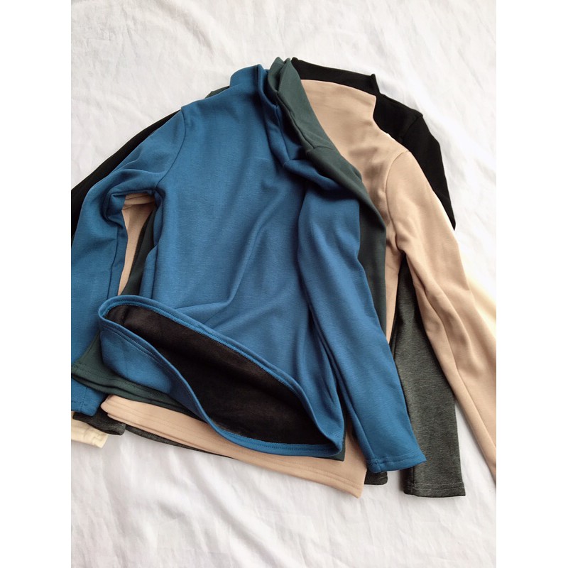 áo nỉ cổ trụ lót lông giữ nhiệt-ĐANG SẴN
