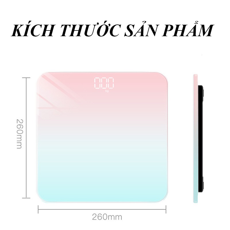 Cân Điện Tử Sức Khỏe - Cân Sức Khỏe Màn Hình Led Sạc Pin Tiện Lợi Tải Trọng 180kg TB03