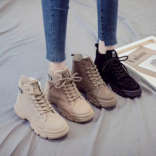 Boots cao cổ da lộn siêu cá tính