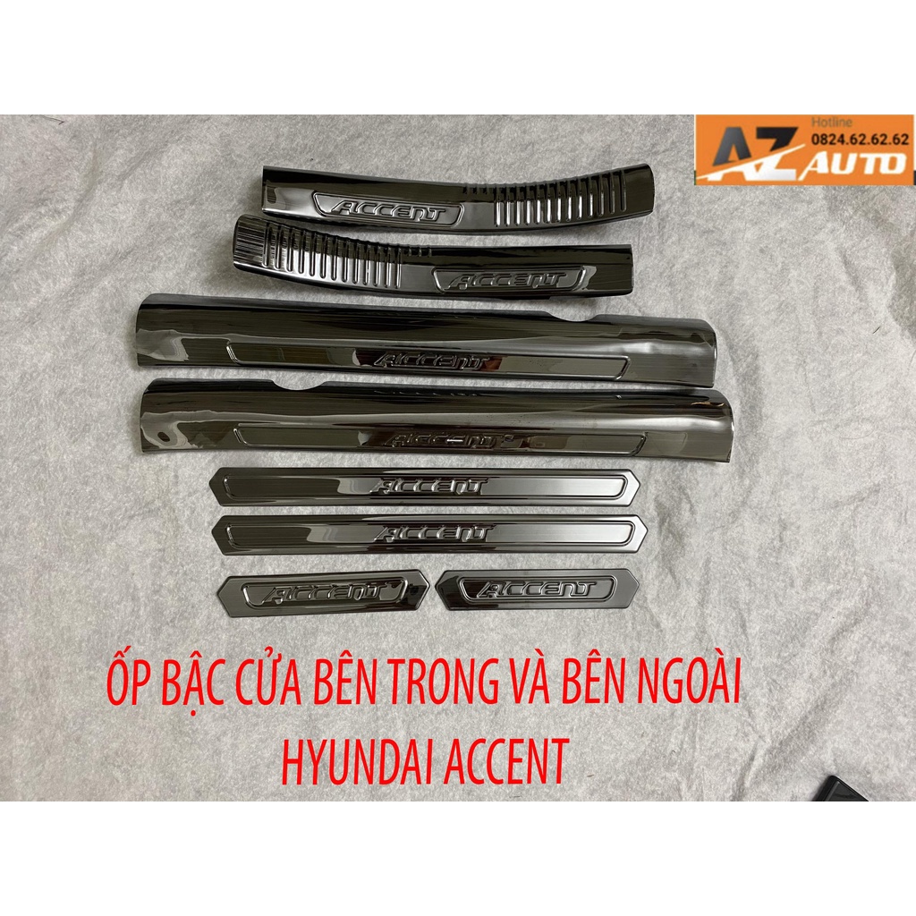 ỐP BẬC CỬA , NẸP BƯỚC CHÂN HUYNDAI ACCENT 2018 - 2021 hàng đẹp