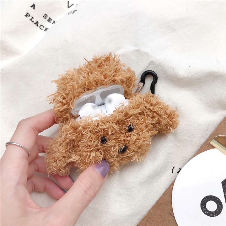 Ốp Airpods 1/2/3/Pro Chó Bông Teddy, Case Airpods dễ thương - Mã TSN338