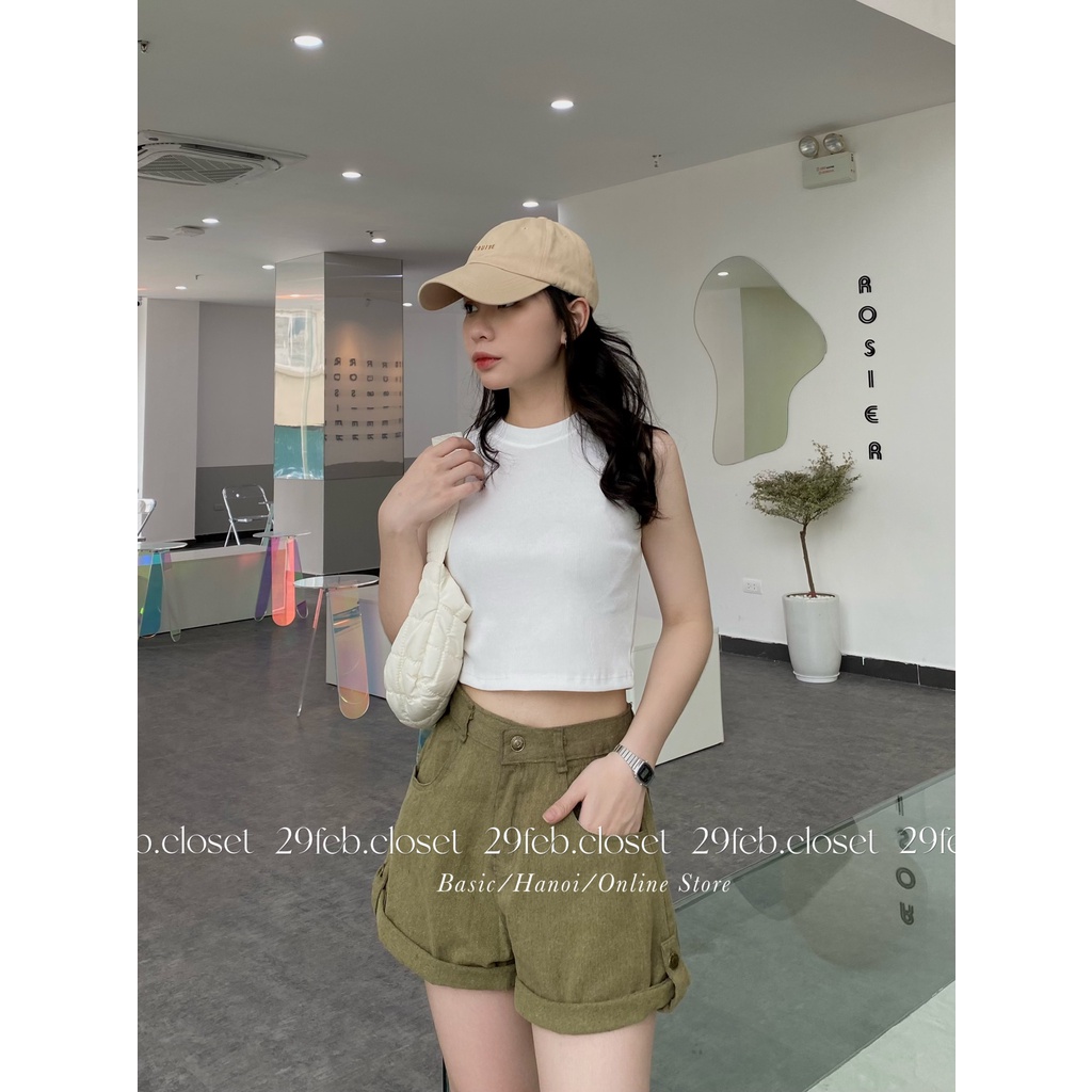 [Ảnh thật/Video] Áo ba lỗ thun tăm co giãn - 29feb.closet - A89