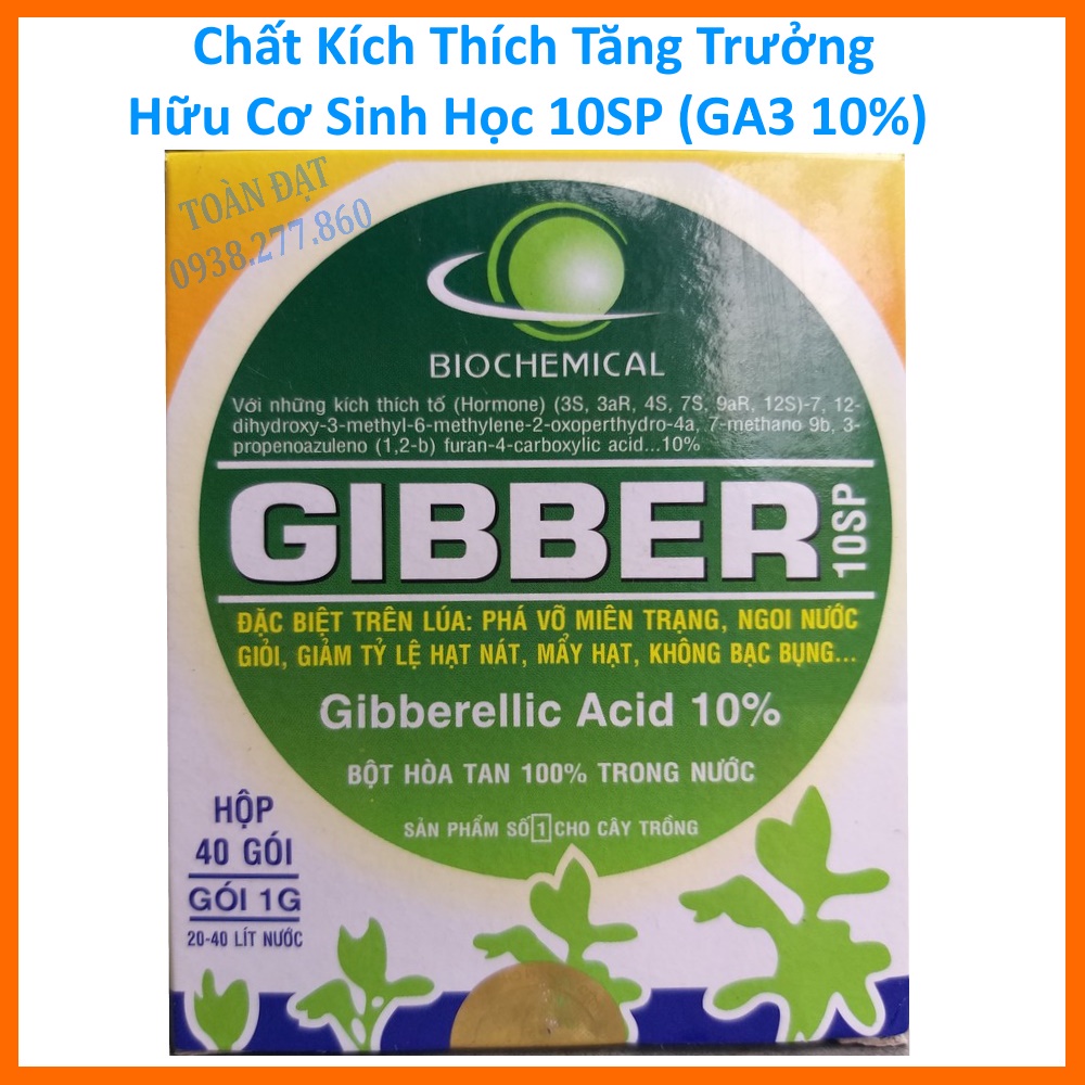Phân Bón GA3 GIBBER 10SP Kích Thích Tăng Trưởng số 1 cho cây trồng