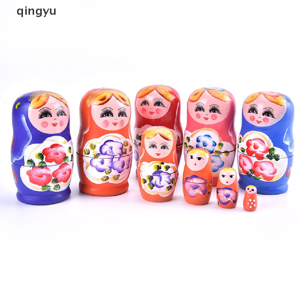 Bộ 5 Búp Bê Hoạt Hình Nga Matryoshka Bằng Gỗ