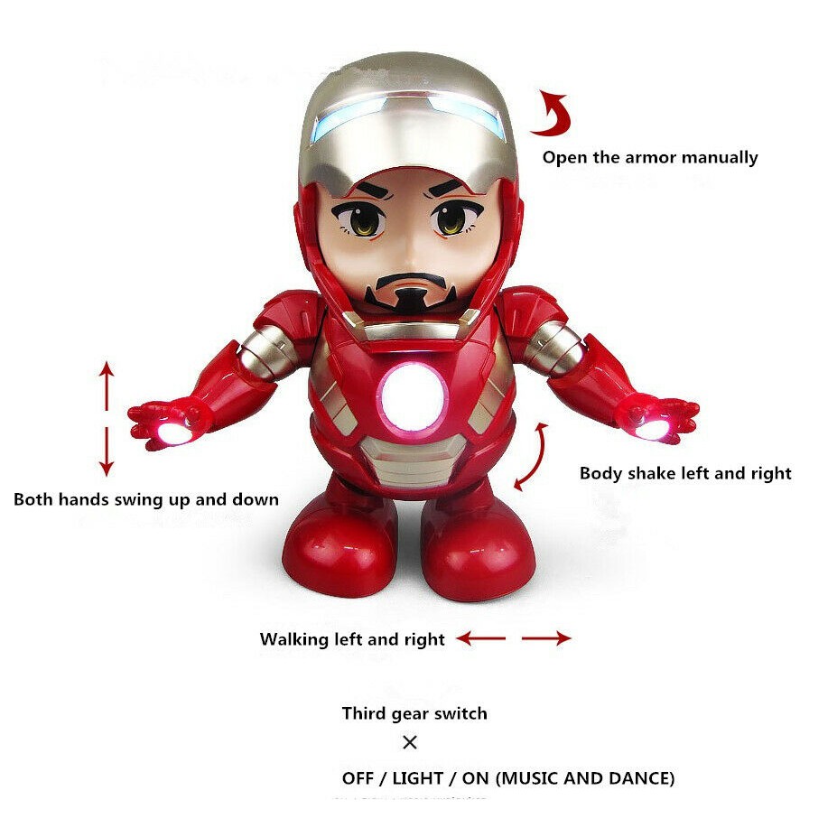 Iron Man Dancing, người sắt nhảy theo nhạc có đèn vui nhộn