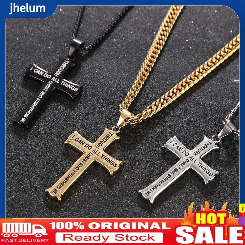 Vòng cổ mặt thánh giá phong cách hip hop cổ điển cho nam
