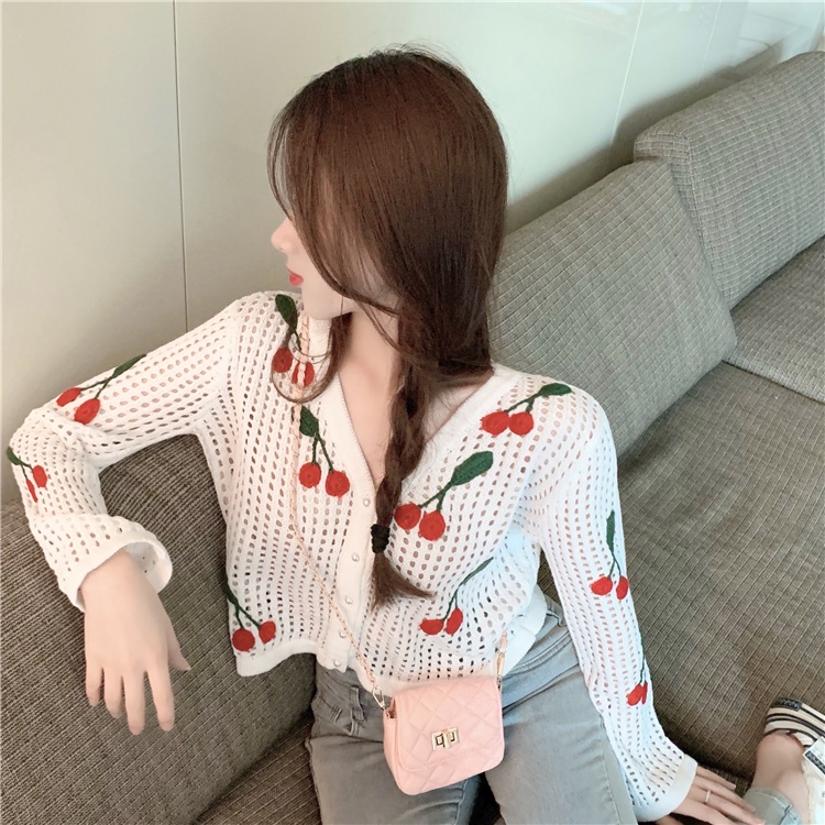 Áo khoác cardigan len ZHELIHANGFEI dệt kim mỏng dáng ngắn chống nắng thời trang mùa xuân mới 2022 cho nữ