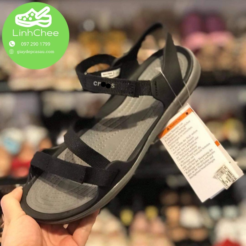 Sandal Cross Nữ Webing dành cho nữ êm, nhẹ, bám sàn Màu Ghi