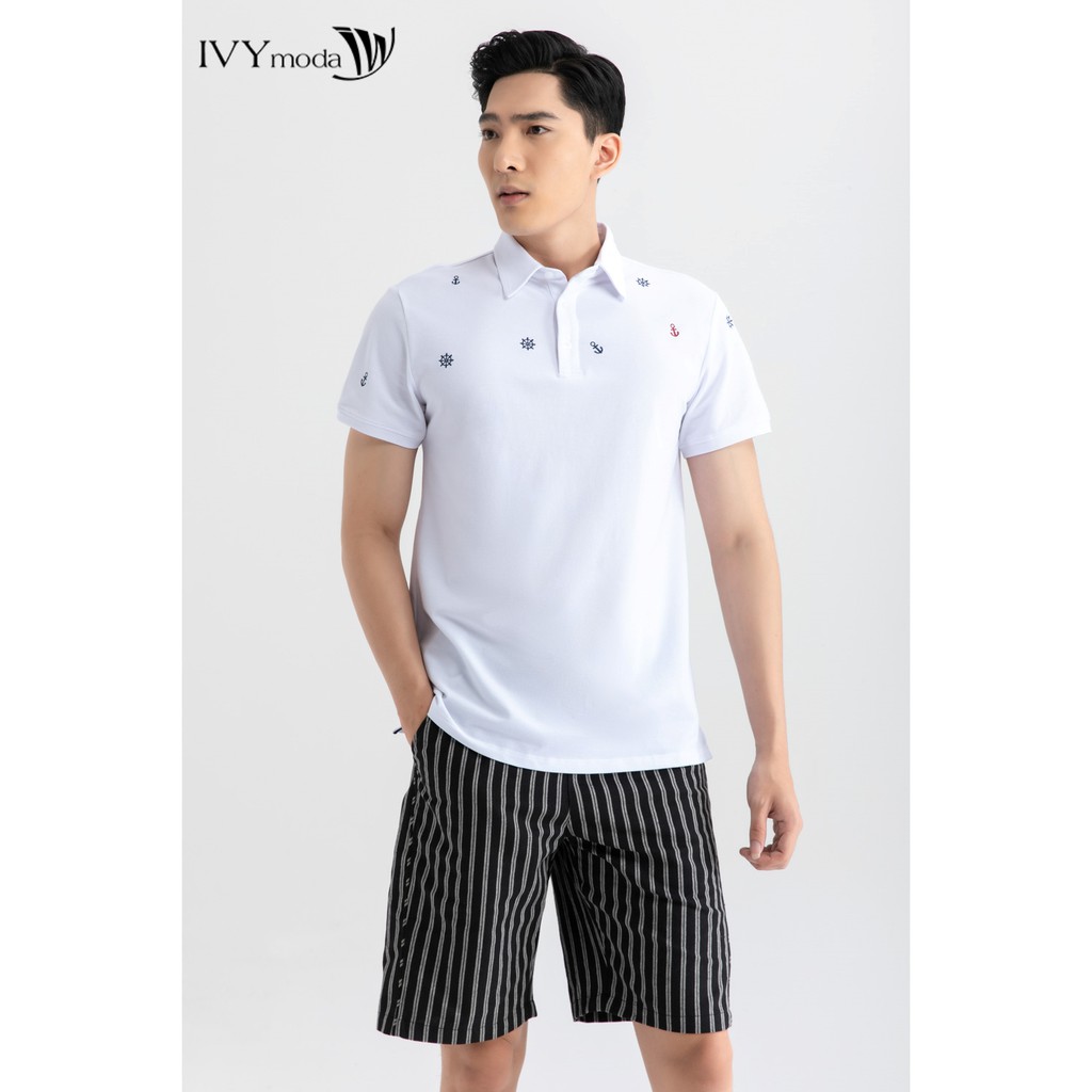 [NHẬP WABRTL5 GIẢM 10% TỐI ĐA 50K ĐH 250K ]Áo polo nam sợi modal cao cấp IVY moda MS 57E2856