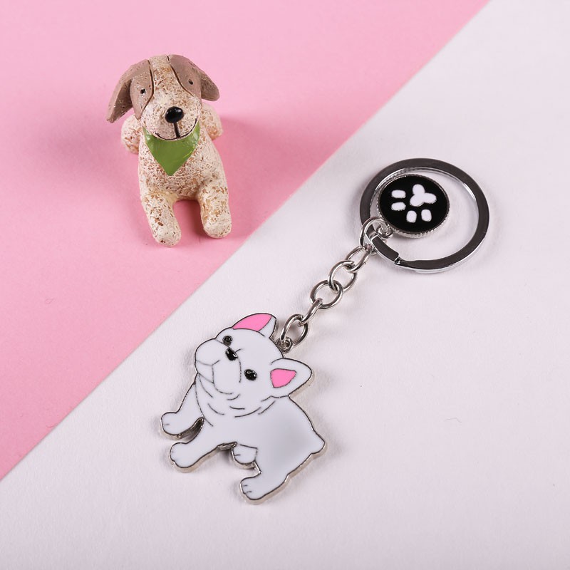 French Bulldog Key Chain Key Ring Bag Charm