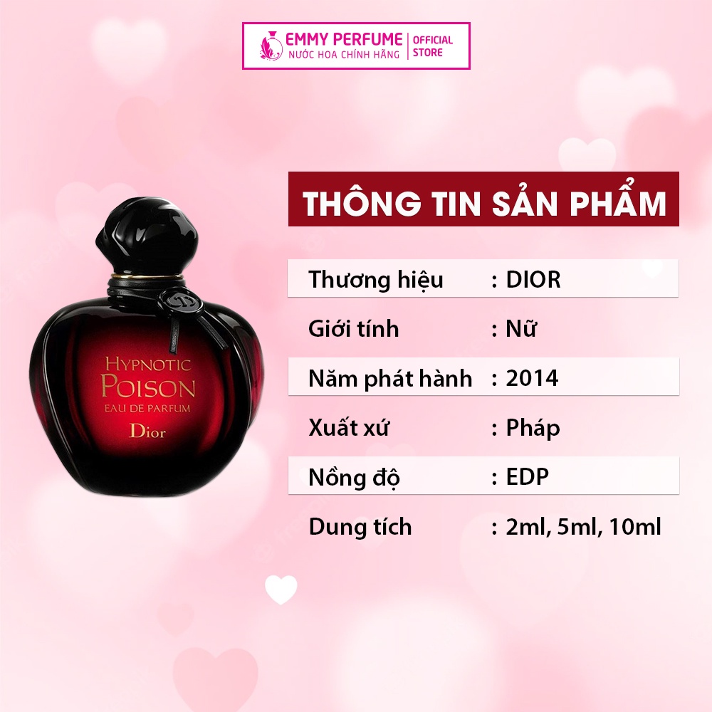 Nước hoa Nữ Dior HYPNOTIC POISON Hương VỊ TRÁI CẤM - Quyến rũ, mạnh mẽ, thu hút EmmyPer