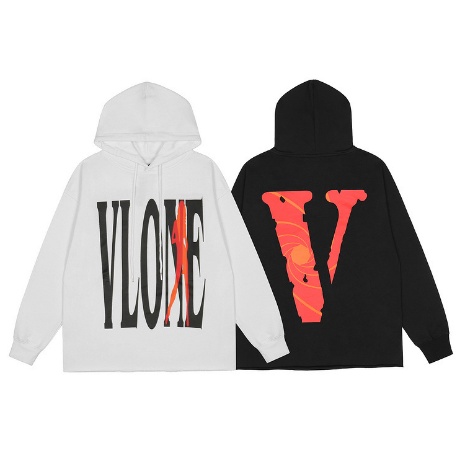 Vlone Áo len có mũ trùm đầu thông thường của nam và nữ ngụy trang mới