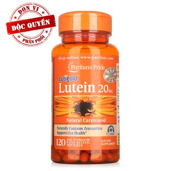 Viên bổ mắt, tăng cường thị lực mỏi mắt, khô mắt Puritan's Pride Lutein 20mg 120 viên