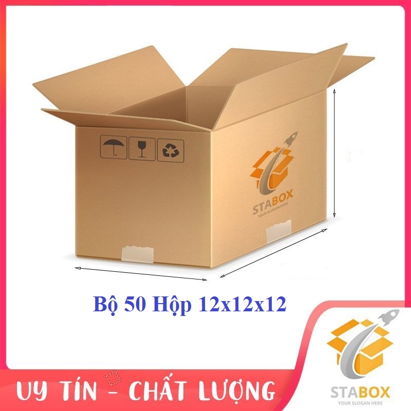 Bộ 50 Hộp Carton 12x12x12 Cm Hộp Carton Giá Rẻ
