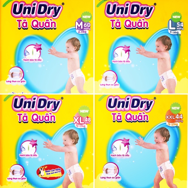 Tã quần Unidry (M60; L54; XL48; XXL 44)