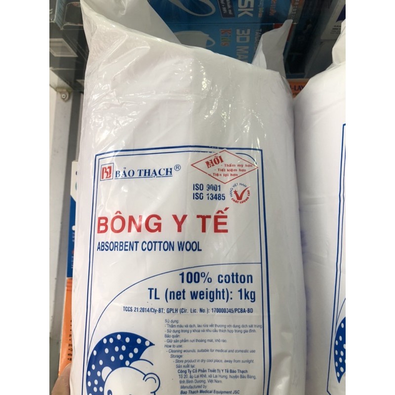 [HÀNG LOẠI 1] Bông gòn y tế thấm hút nước Bảo Thạch 1kg