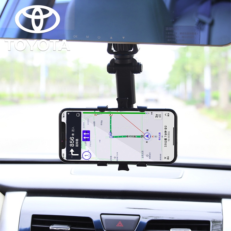 Giá Đỡ Điện Thoại Xoay 360 Độ Gắn Kính Chiếu Hậu Xe Hơi Toyota Vios Yaris Altis Camry Avanza