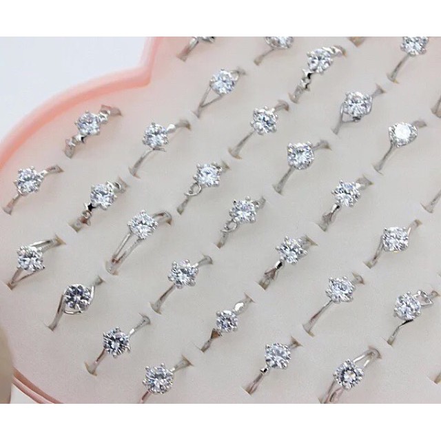 Hộp Nhẫn Set 36 Chiếc Trắng Siêu Rẻ