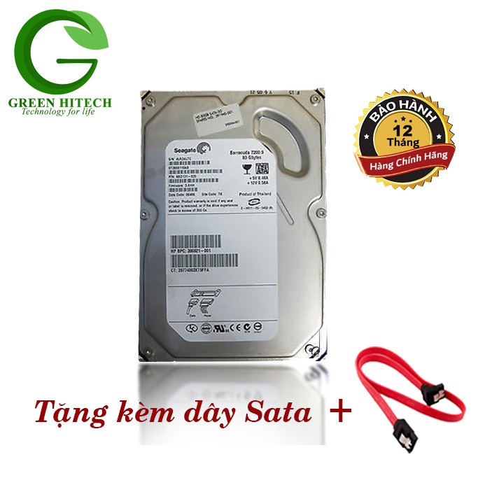 Ổ Cứng máy tính HDD 80GB Seagate - Hàng chính hãng - BH 1 năm - 1 đổi 1