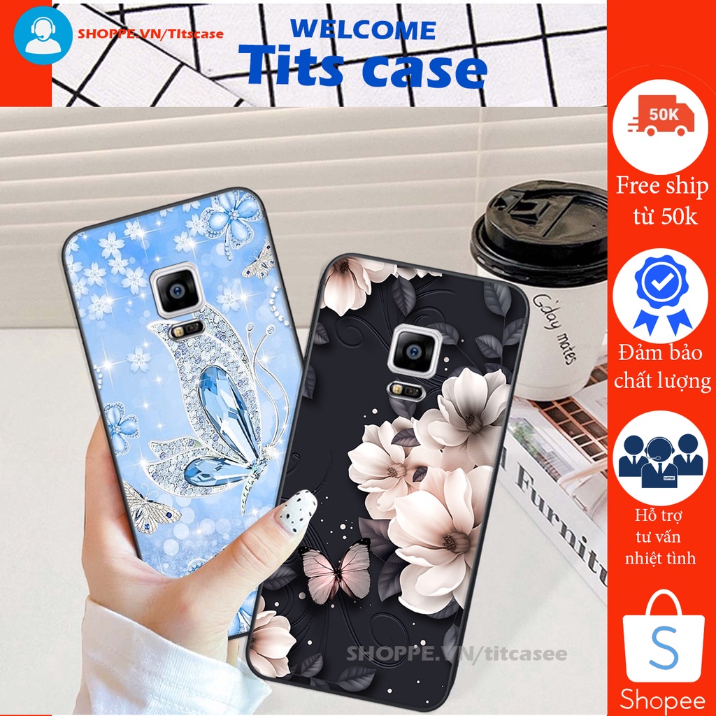 Ốp lưng Samsung Galaxy NOTE 4 in hình thiên nga,hoa may mắn, đặc sắc ĐỘC - LẠ - BỀN