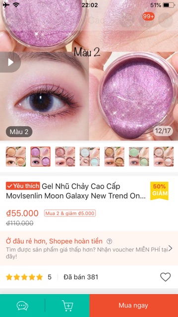 CÓ SẴN - Nhũ chảy highlight - Nhũ lỏng Molvsenlin Herloves moon galaxy jelly kim tuyến lỏng | BigBuy360 - bigbuy360.vn