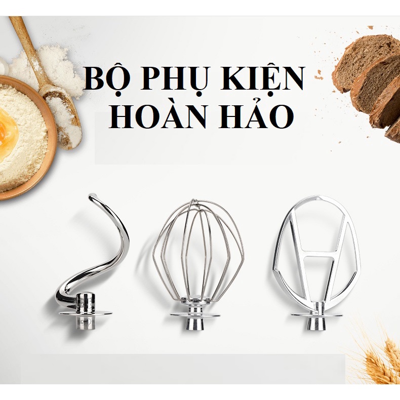 (Voucher 150K) Máy nhào bột Kitchenlove 7L 1500W- Hàng xuất Đức-Nhào bột, đánh trứng, trộn salad cao cấp-BH 1 năm