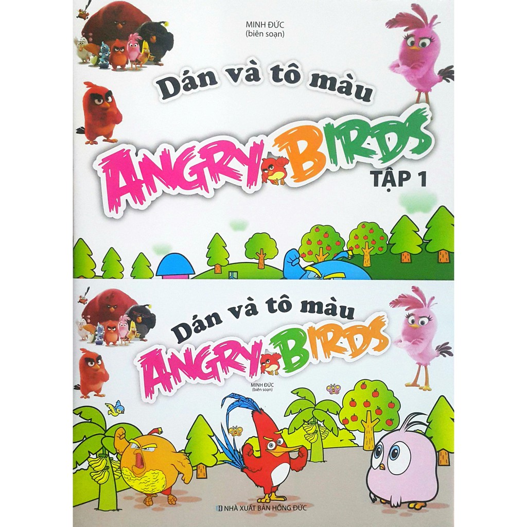 Sách - Dán sticker và Tô Màu Angry Birds ( trọn bộ 6 Tập )