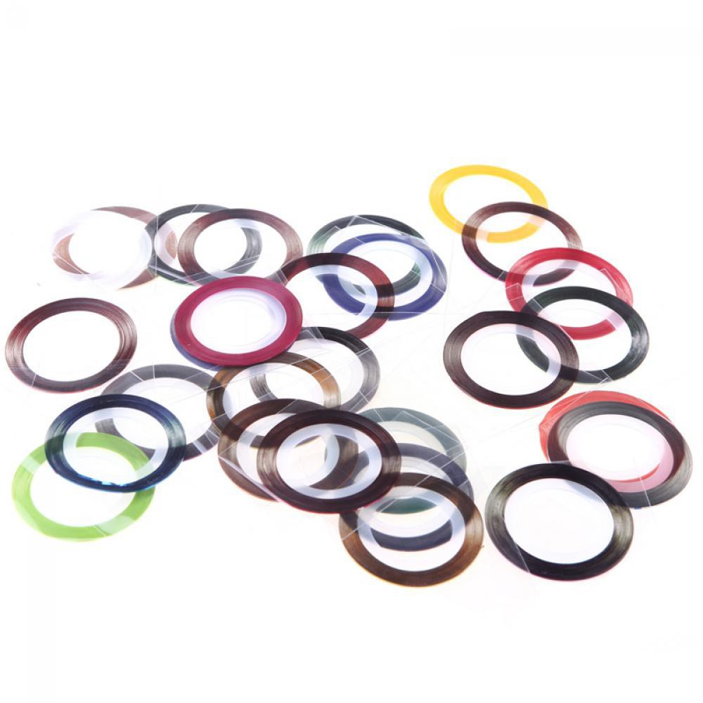 10 miếng dán kẻ sọc cho móng nghệ thuật nhiều màu