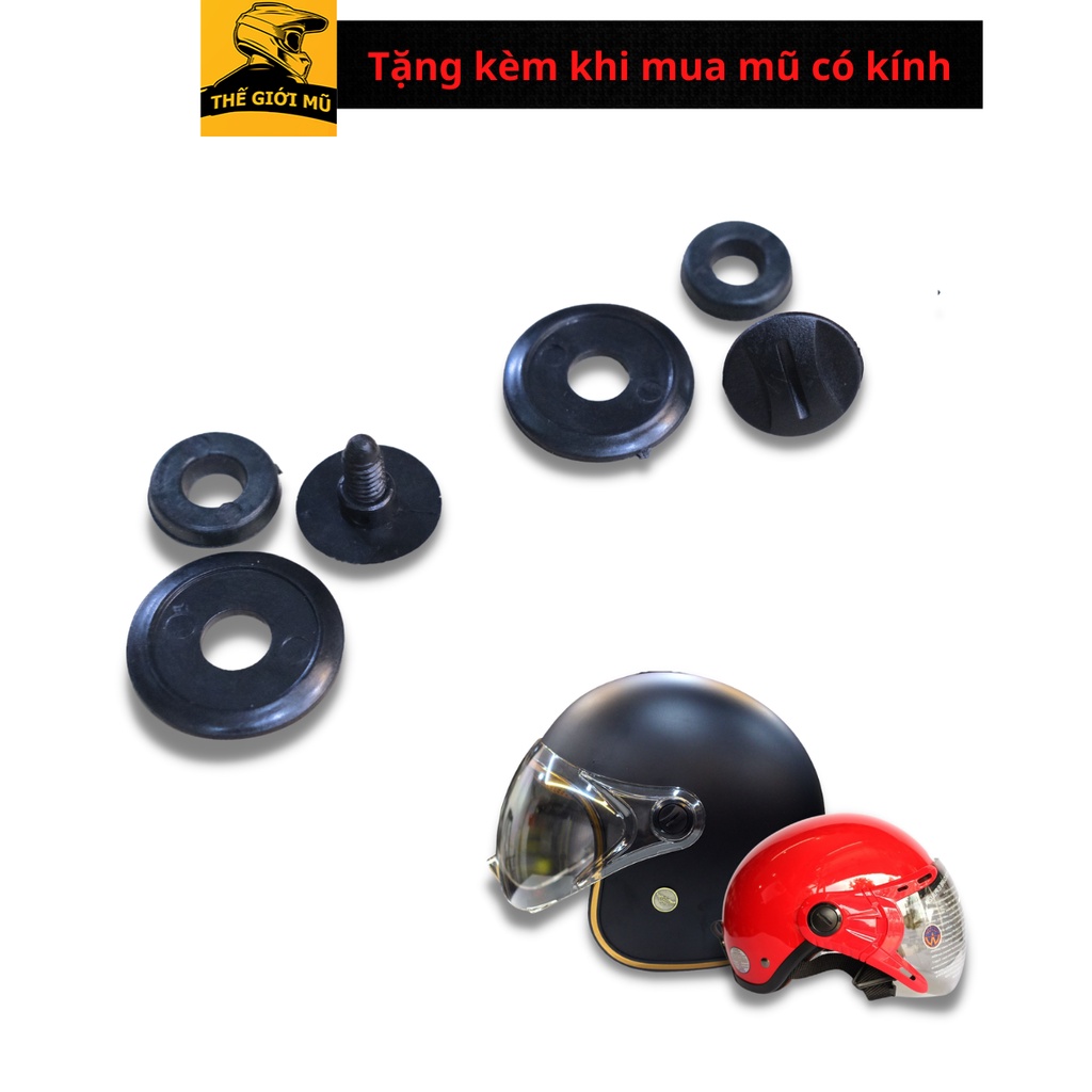 Ốc vít nhựa gắn kính mũ bảo hiểm,chốt gắn kính cho tất cả các dòng mũ bảo hiểm nửa đầu,ba phần tư đầu Grs,Gro,Asia,Ntmax