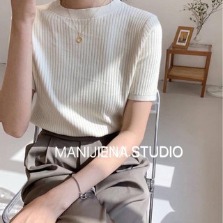 KOKA Áo len cộc tay tăm nổi 57401