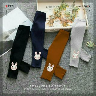 Quần legging gân bé gái, quần thun ôm cho bé