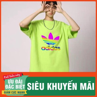Áo Thun Phản Quang 💖Logo Adidas💖 Áo thun Tay Lỡ From Rộng Phản Quang Đẹp Áo Thun Unisex FREESIZE dưới 75kg PQ24