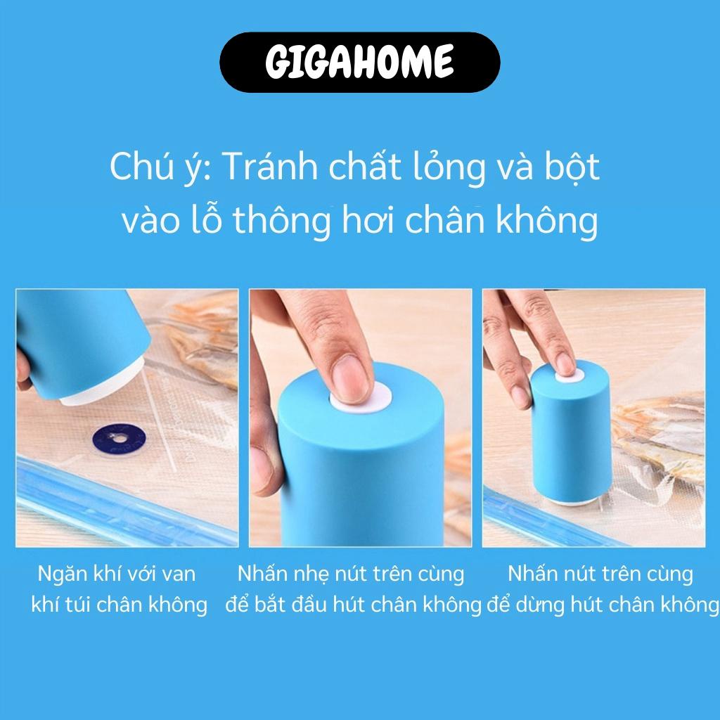 Máy Hút Chân Không Thực Phẩm Mini GIGAHOME Lực Hút Mạnh - Tặng Kèm 5 Túi 8188